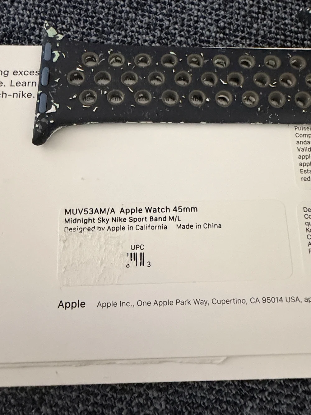 Apple Sport Watch Bands — Black, Red, Navy, and Black/White Perforated